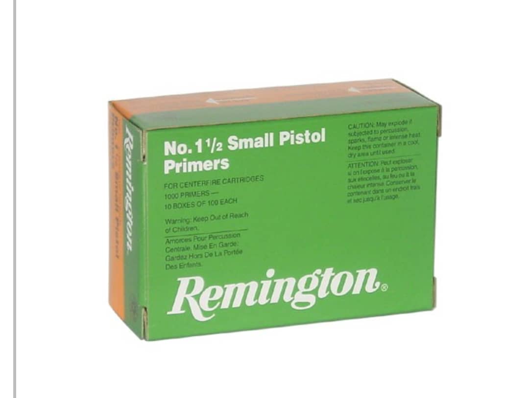 1 1/2 Small Pistol Primer (1000Rounds) 050-22600 | Remington - Gun And ...